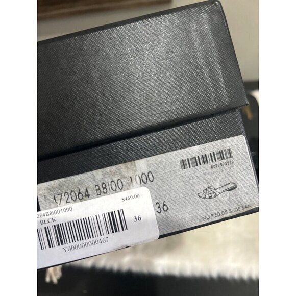 Saint Laurent Tribute Mule Patent Leather Slide Sandals Black Womens Size 36 6 - Picture 10 of 10